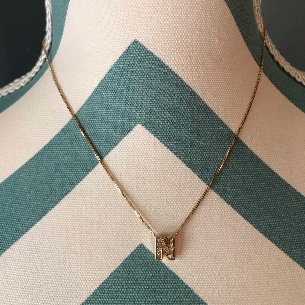 Gold Plated “N” Necklace